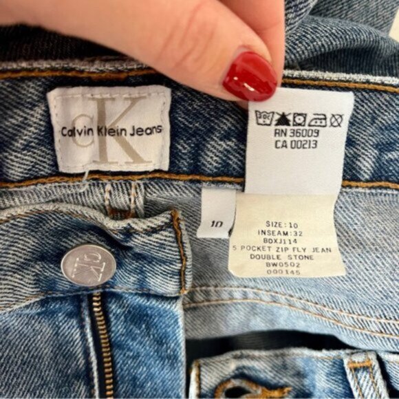 Vintage 90s CK Calvin Klein Tapered Jeans - Picture 7 of 8